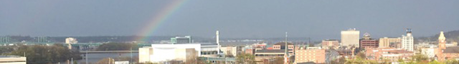 Panoramic view of downtown Davenport